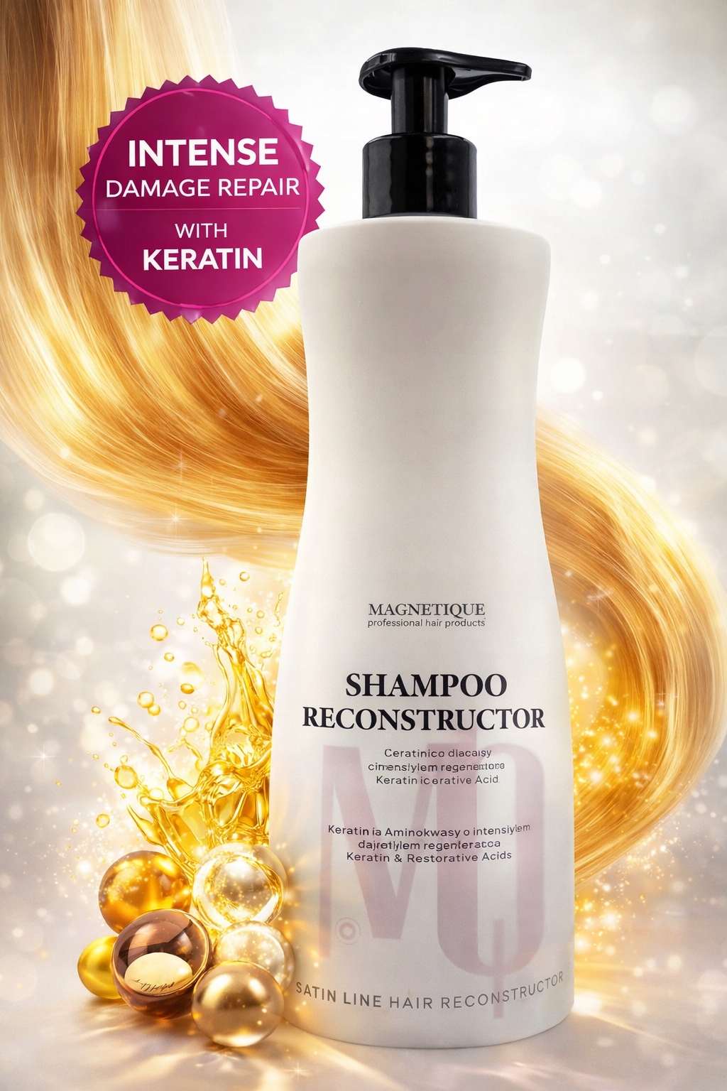Magnetique Satin Line Keratinový rekonstrukční šampon 1000 ml