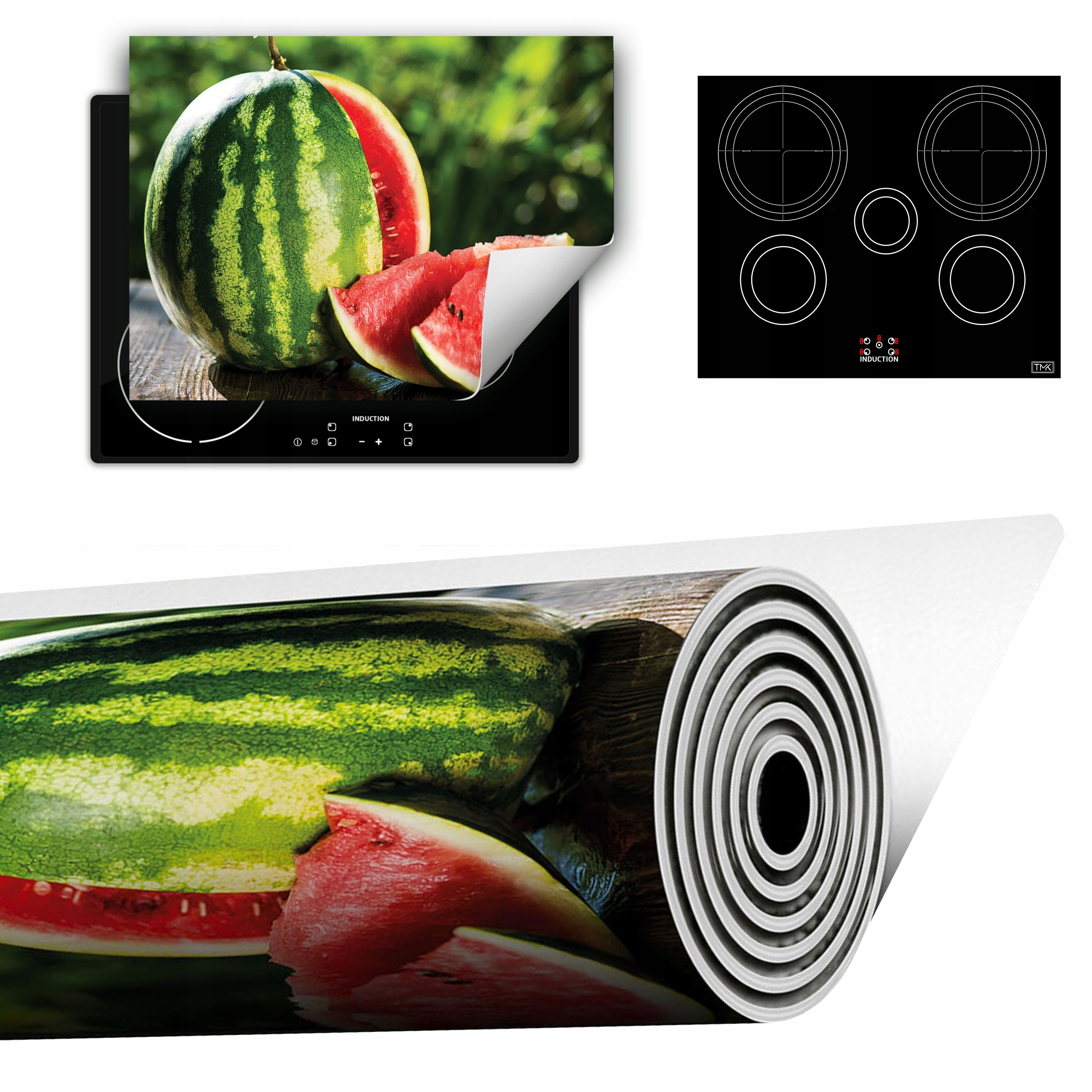 Vinylová Podložka Do Kuchyně Více Místa 70x52 zelená meloun