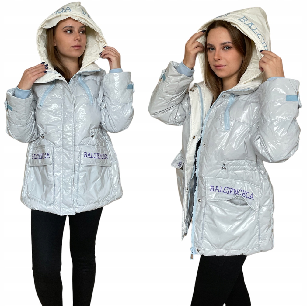 

Kurtka Damska Oversize Parka Lakierowana Zimowa