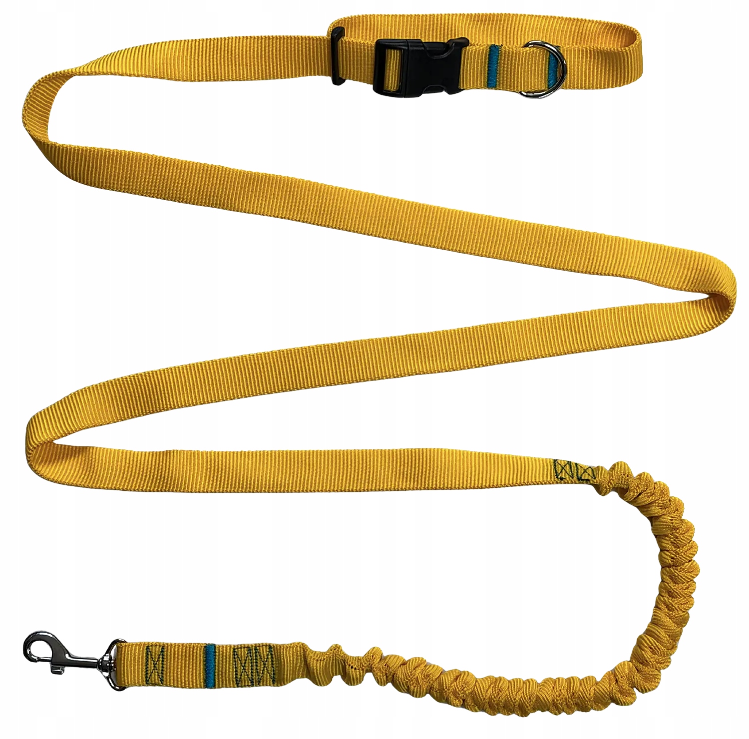 Levně Vodítko pro psa s tlumičem 480 cm Žlutá Nastavitelná HandsFree Vyrobeno v Polsku