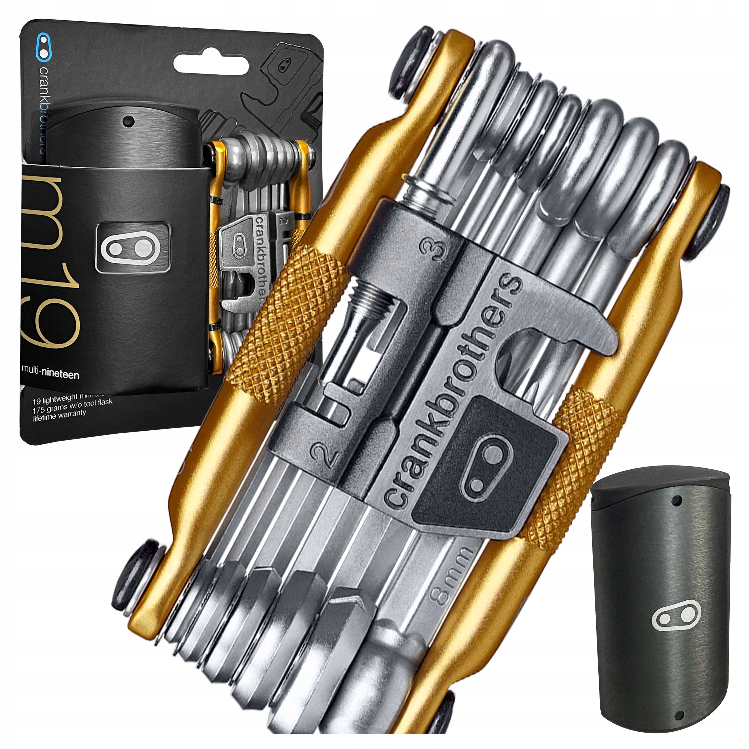 Zestaw Kluczy Rowerowych Multitool Crankbrothers M19 Ze Skuwaczem Do 12 rz.