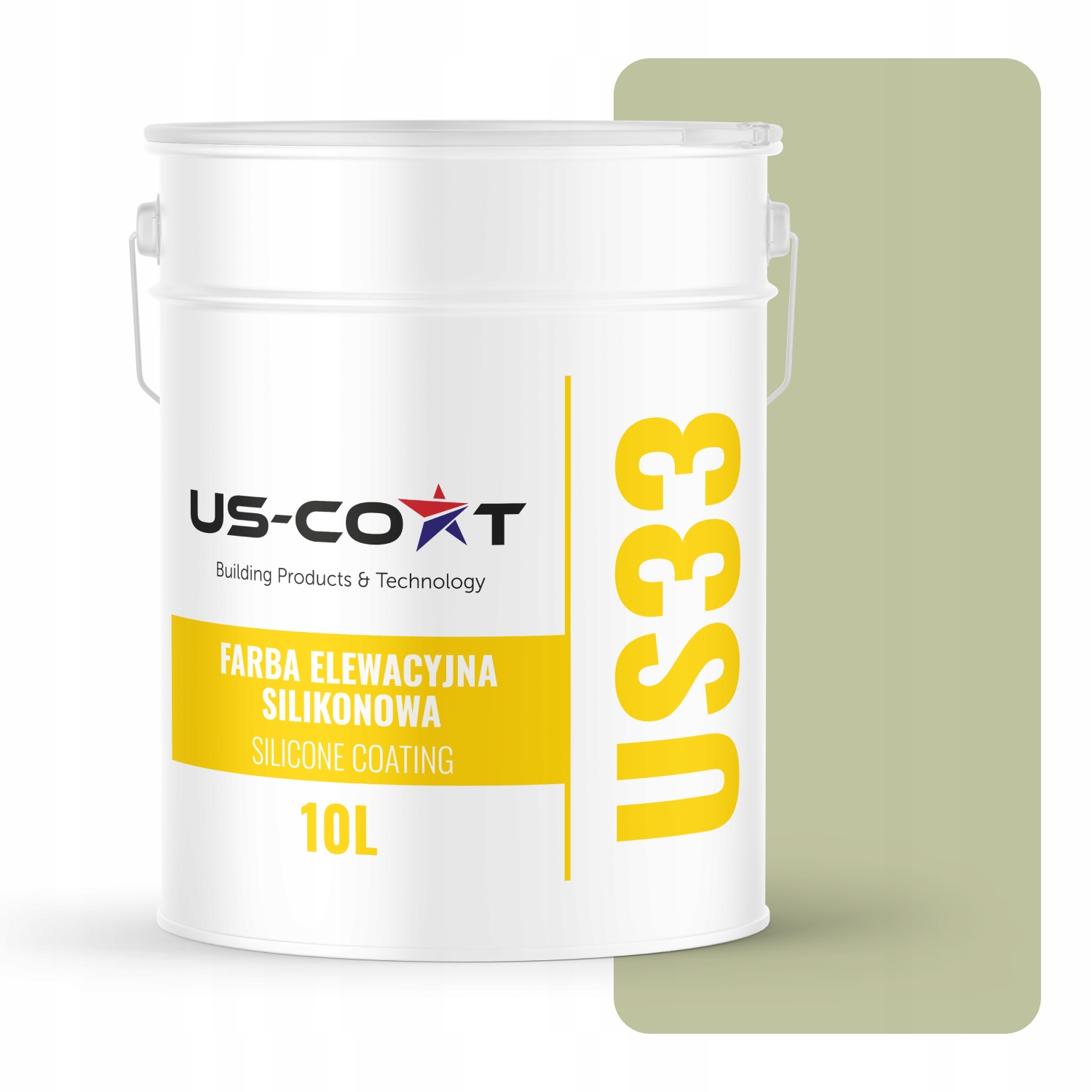 Fasádna Silikónová Fasádna Farba Svetlozelená F483 Uv 10L Výrobca