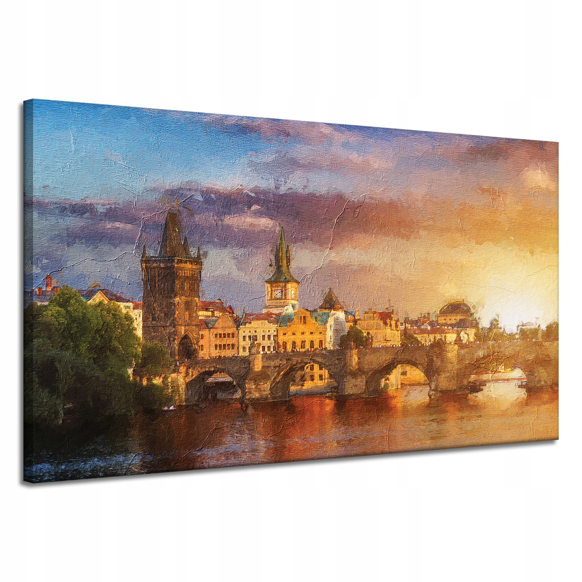 Obraz na plátně Olejové město Styl Umění Architektura 120x70 cm