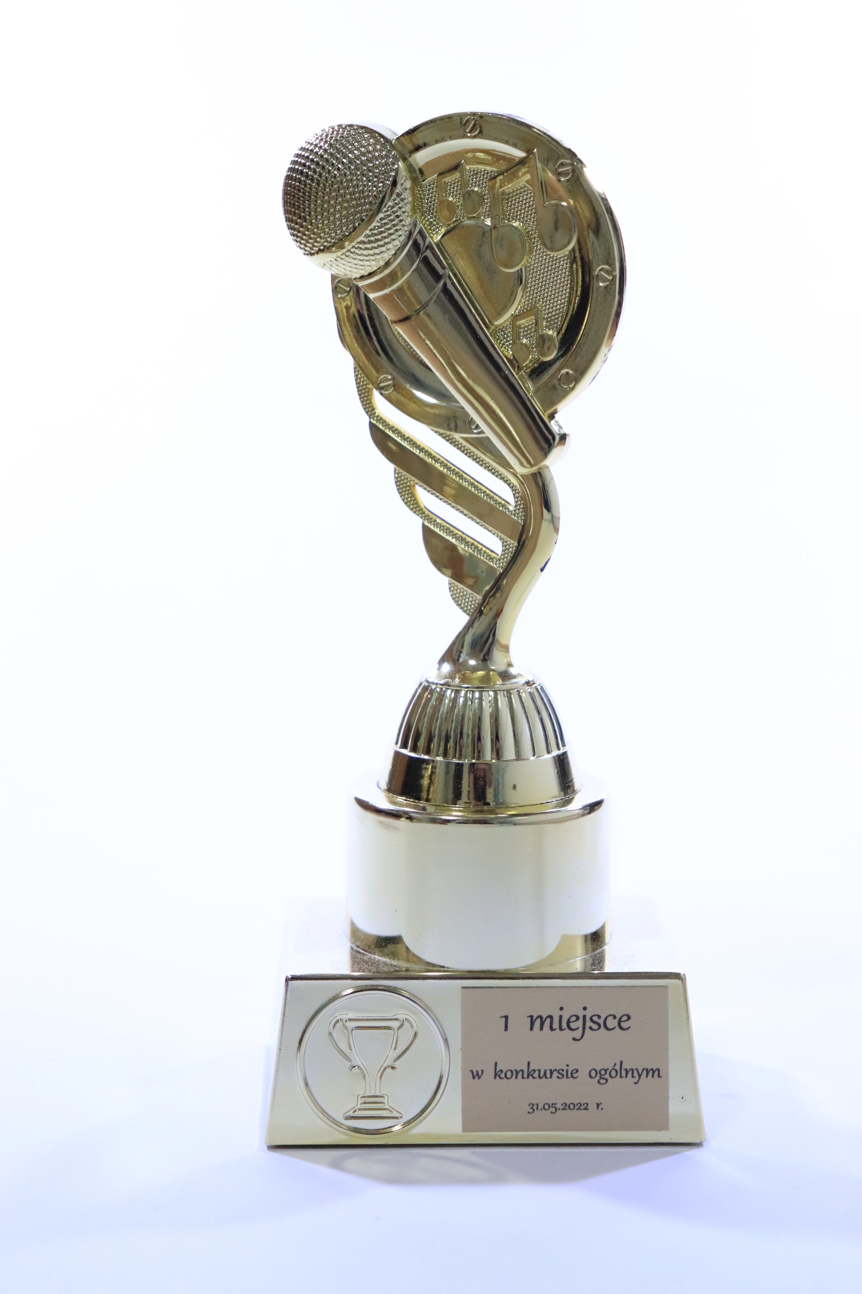 

Statuetka figurka mikrofon muzyka 19cm+nadruk