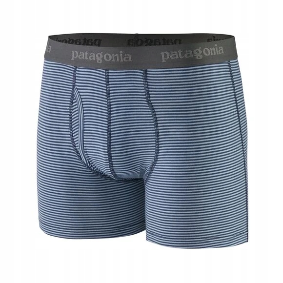 Bokserki męskie Patagonia Essential Boxer Briefs 3 Fathom Stripe New Navy