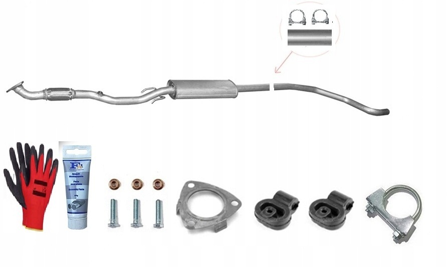 Opel Corsa D 1.4 (od Roku 2006) Střední Tlumič Tlumič bonus