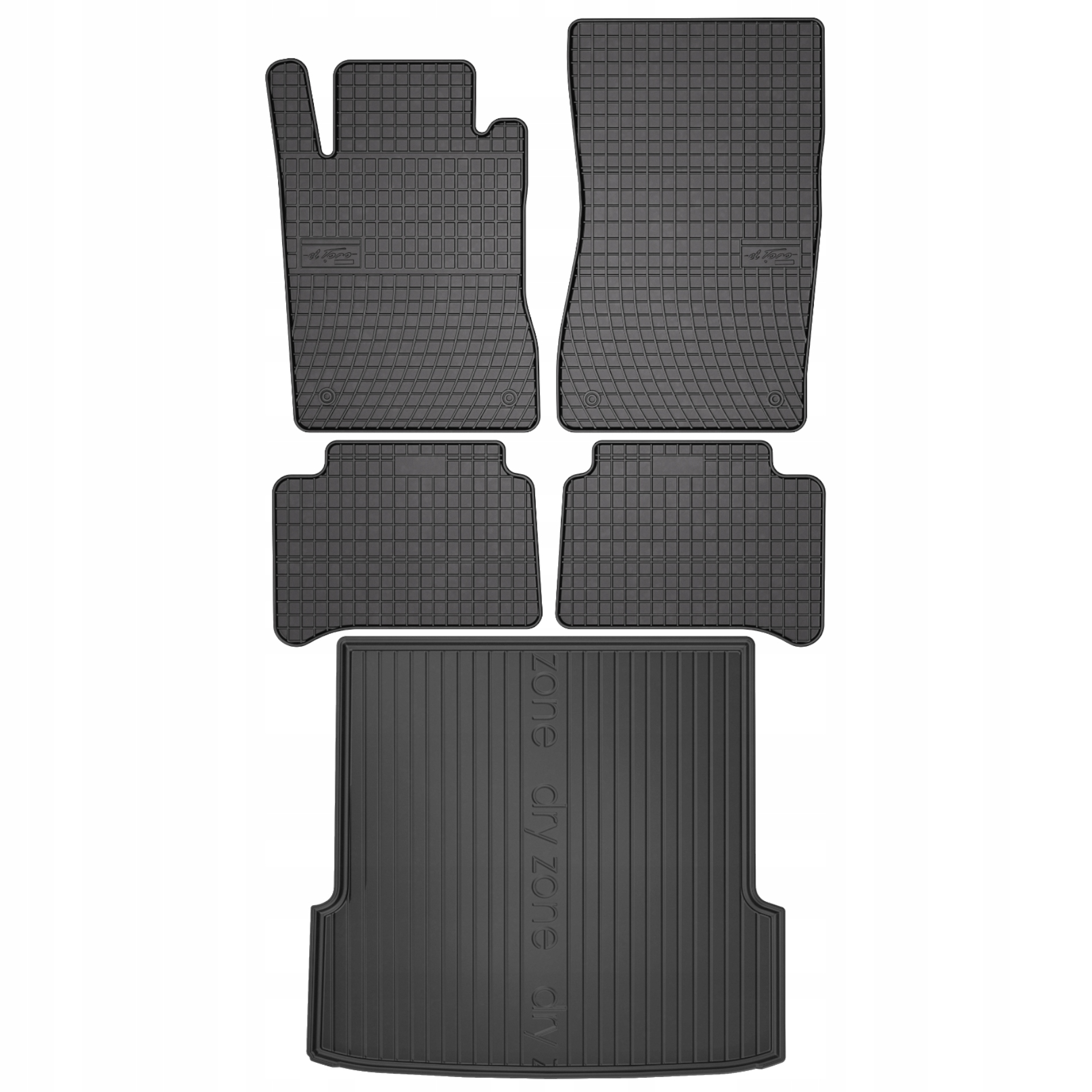 Gumové rohože rohož batožinového priestoru E-Klasa W211 Kombi 02- výklenky