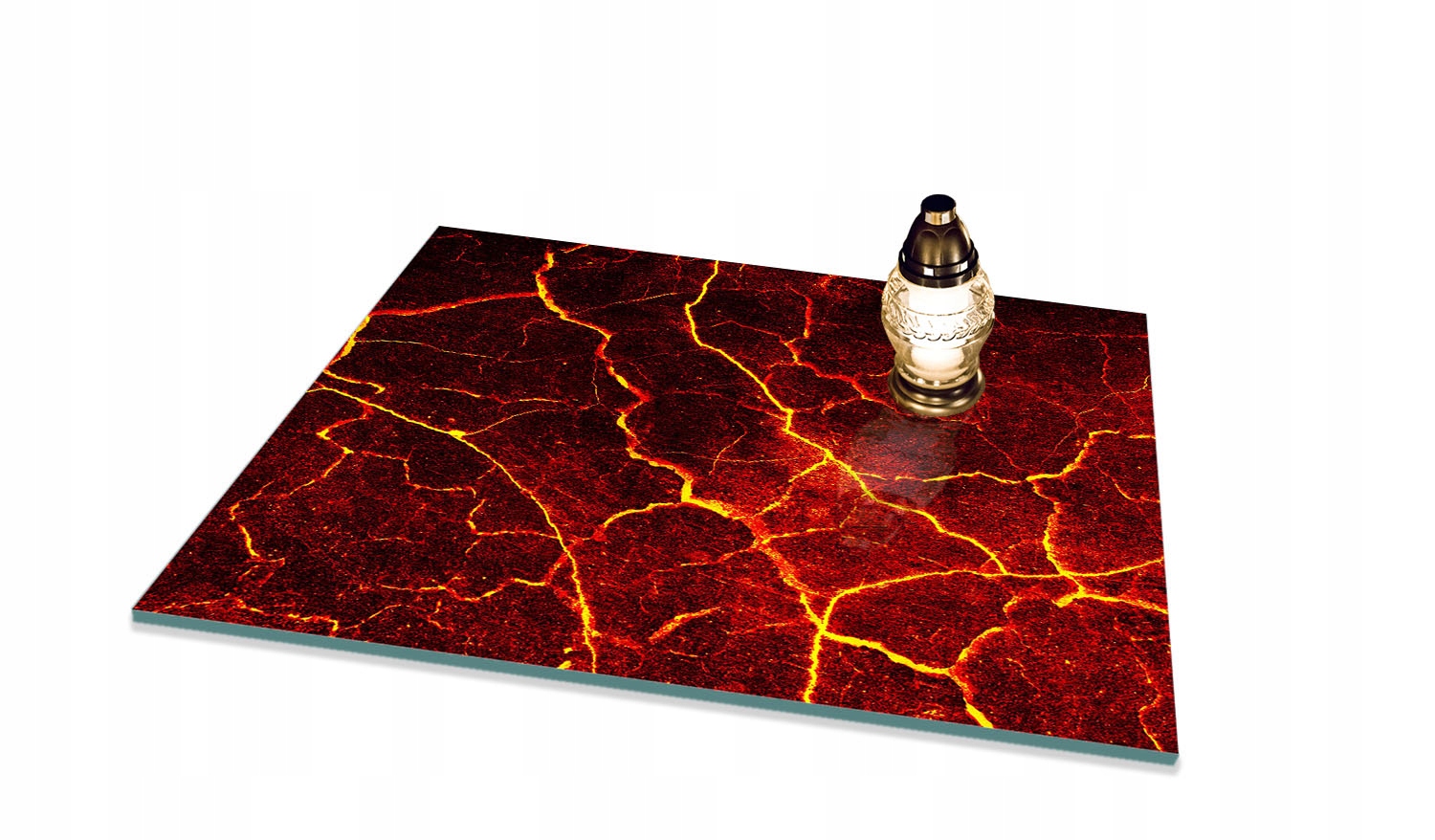 Skleněná podložka Tvrzená Pod Zničení Mramor 65x60 cm Hřbitov Památník