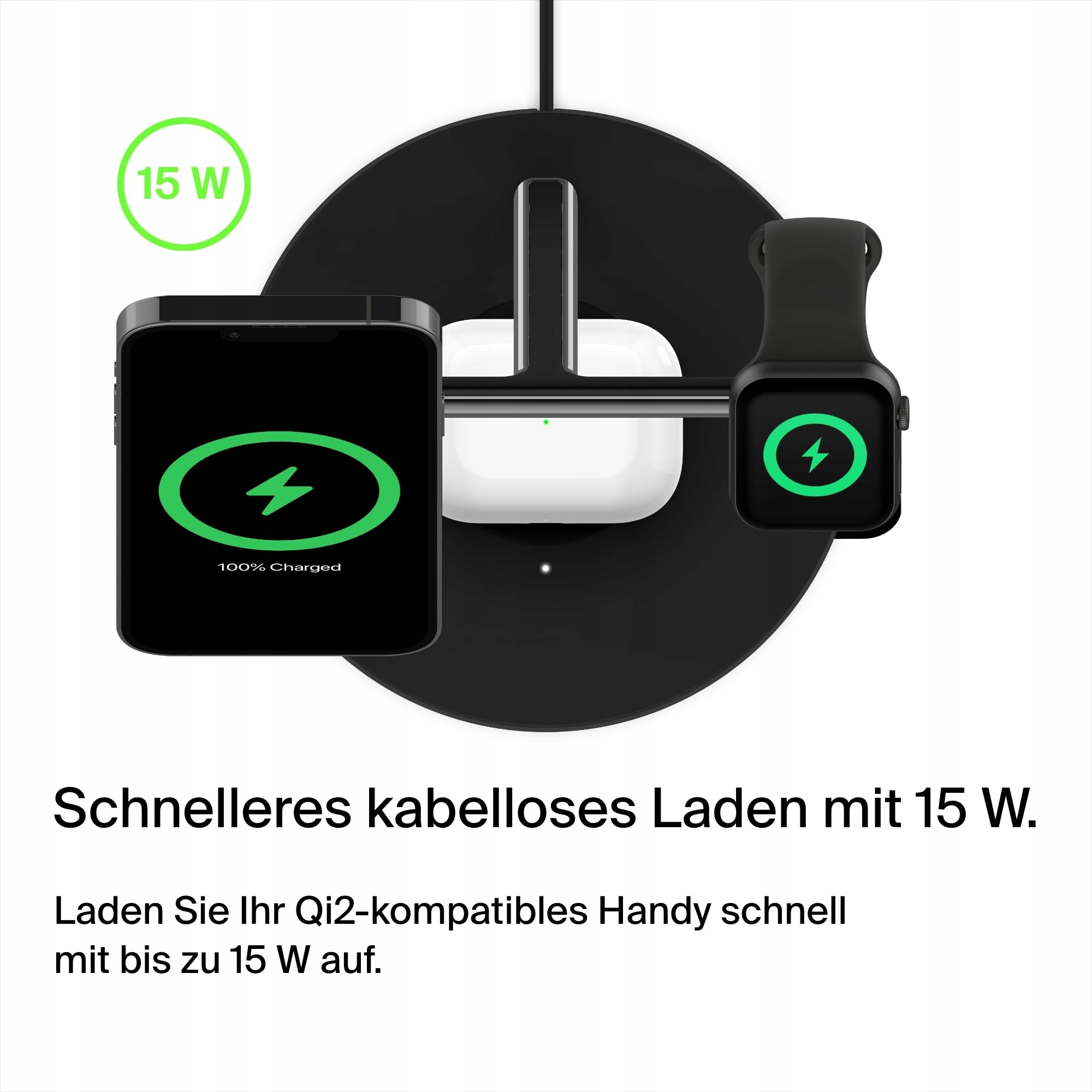BELKIN BoostCharge Pro 3w1 Ładowarka: iPhone, Apple Watch, AirPods — miniatura 4