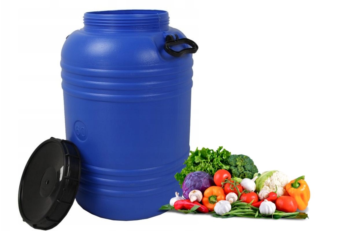 

Beczka Plastikowa Pojemnik Żywność Do Kiszenia 60L