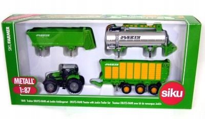 

1848 Traktor z 2 przyczepami i cysterną 1:87 siku