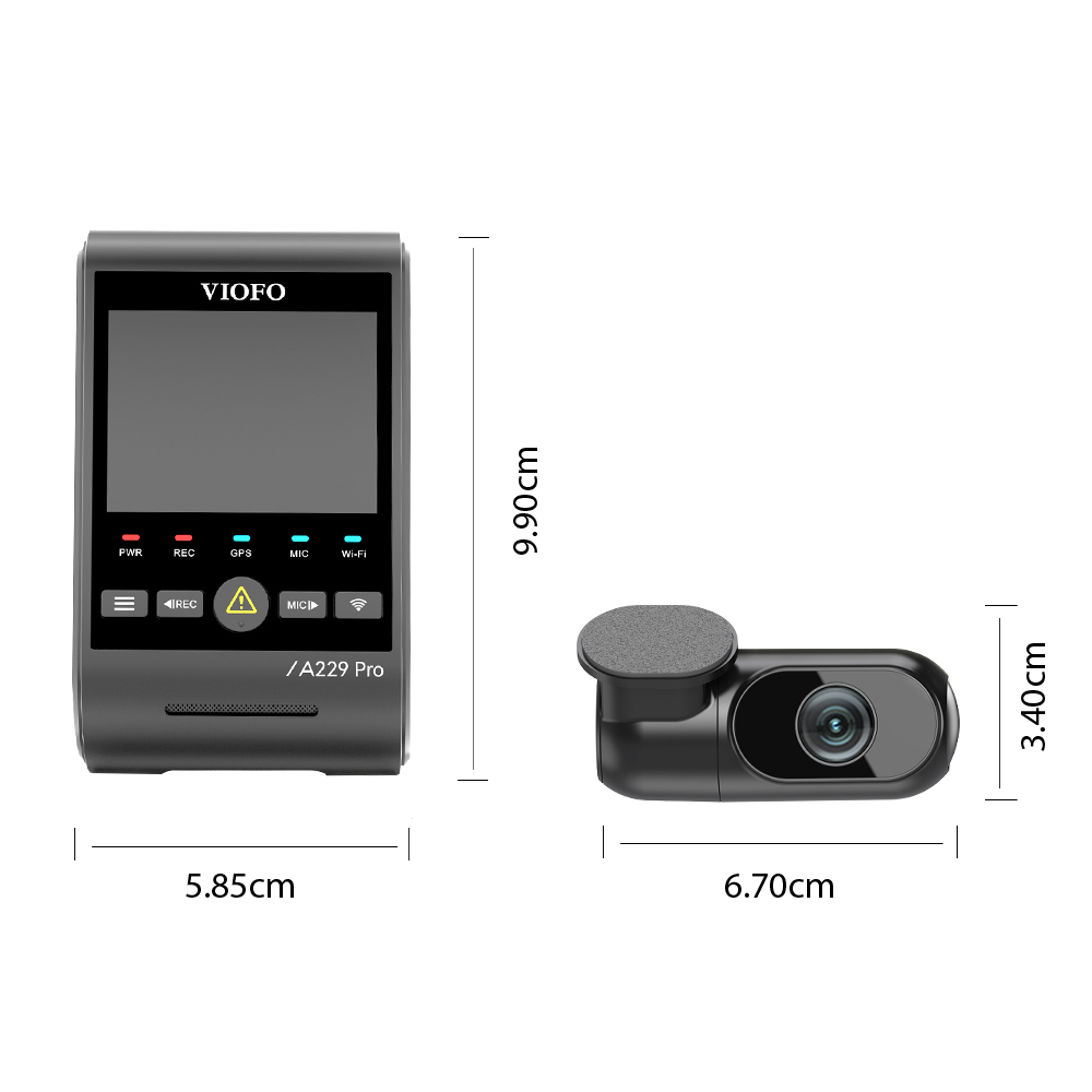 VIOFO A229 Pro 4K 2K Dual Kamera Samochodowa GPS WiFi Nocne Widzenie — miniatura 14