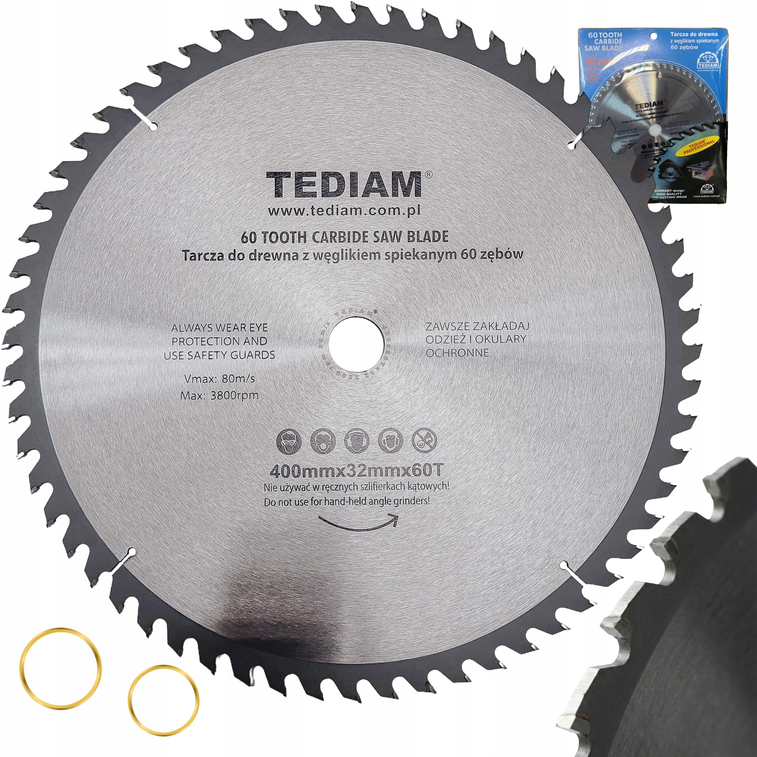 Kotouč na dřevo 400x32 60Z Kotoučová pila Tediam krajzegi 30 25.4
