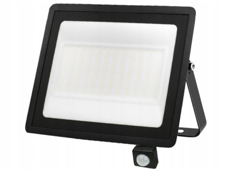 Lampa Reflektor Halogen Zewnętrzny 100W IP65 Czujnik Ruchu Zmierzchu PiR