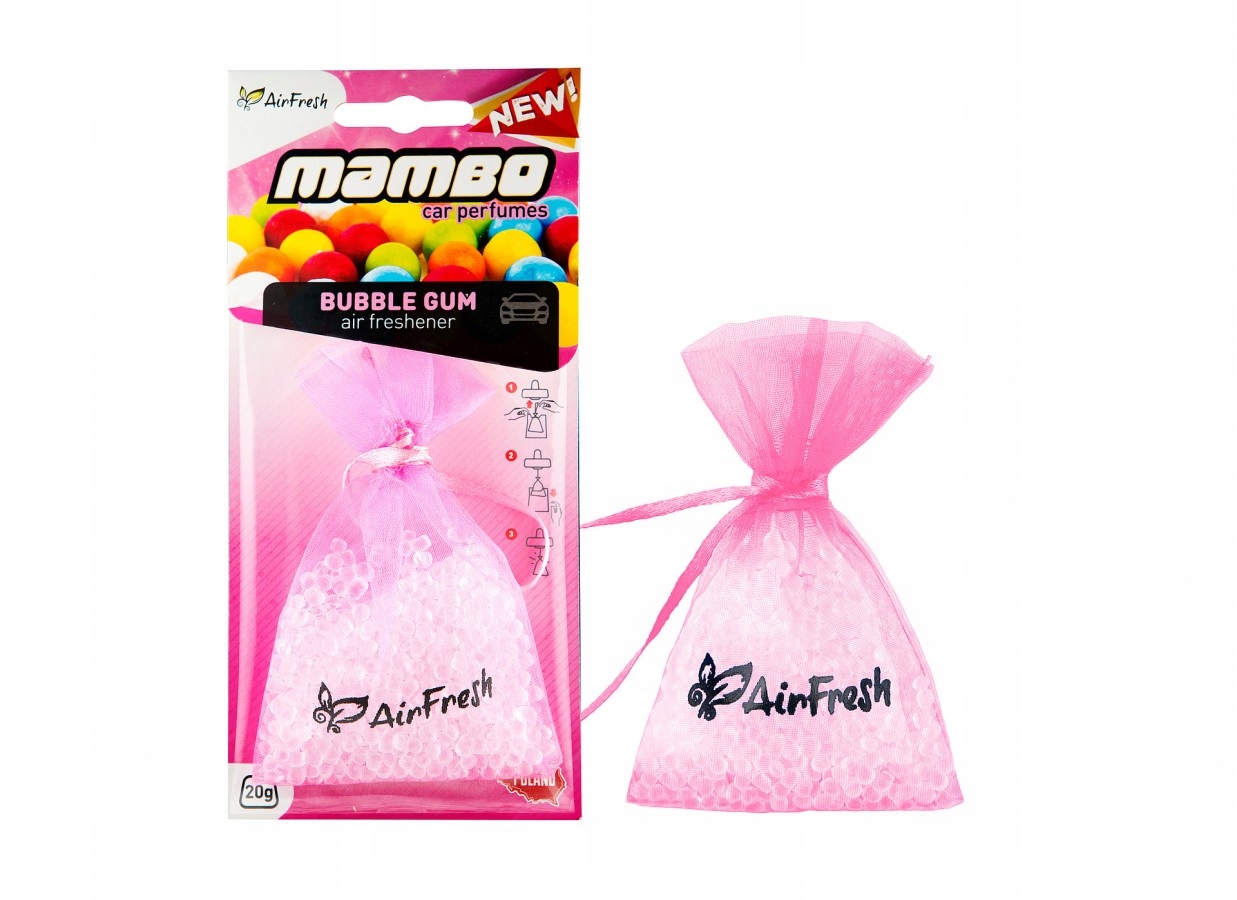 

Zapach do Samochodu Odświeżacz Mambo Bubble Gum