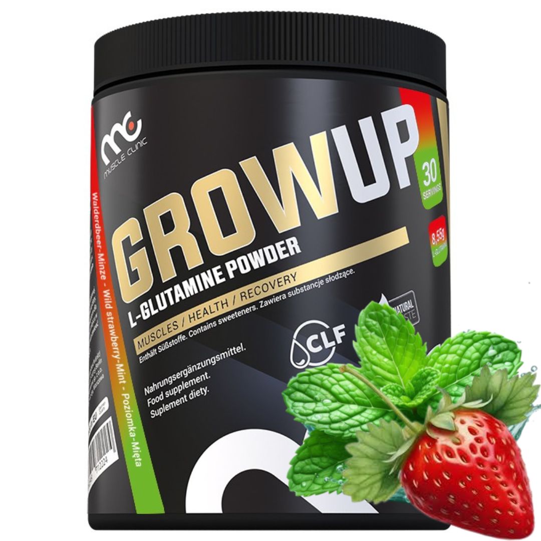 Muscle Clinic GrowUP 300 g vodováha-máta l-glutamin regenerace kvásků