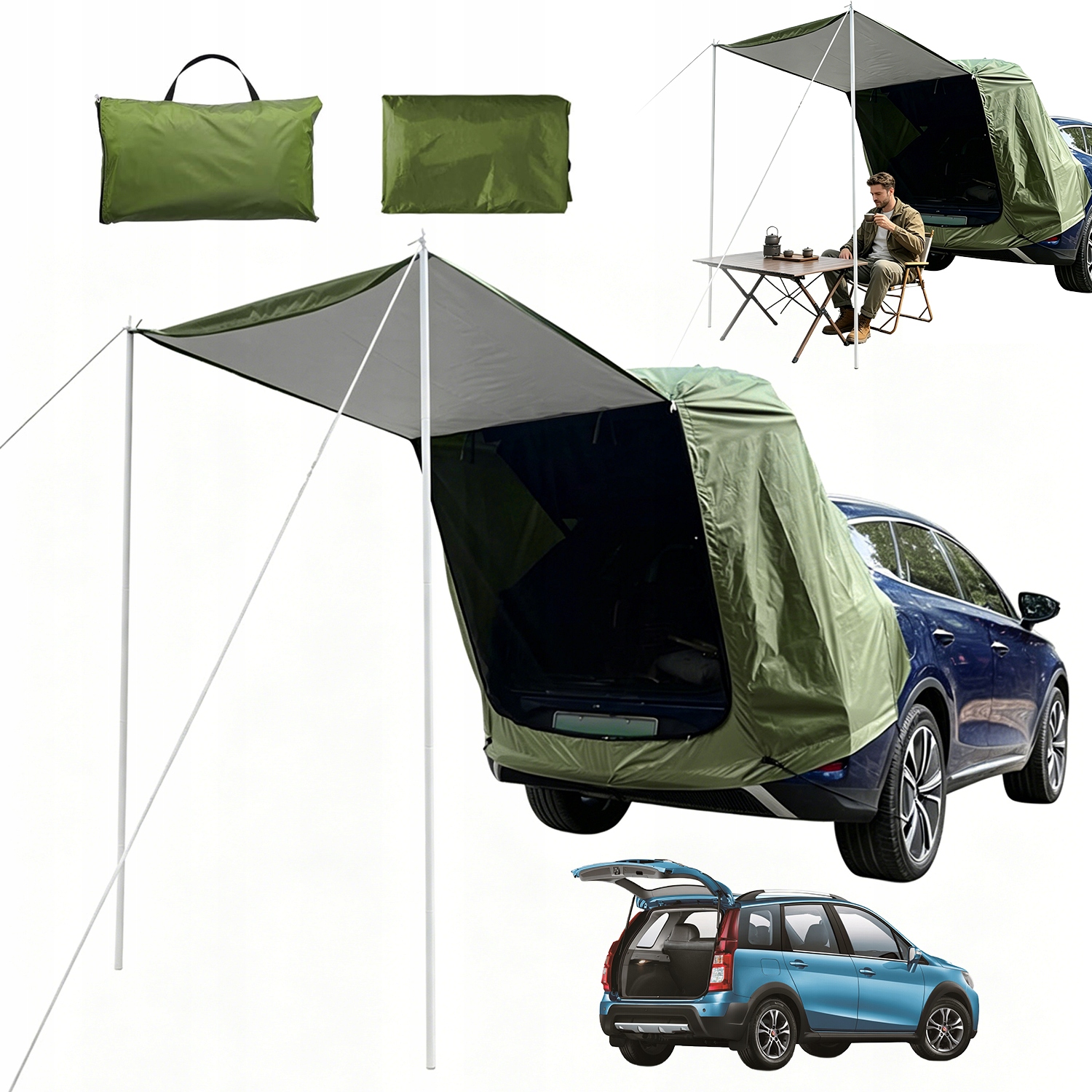 Stan Suv 120X120 CM Na Zadní Klapku Uv Ochrana Vítr Moskytiéra Camping