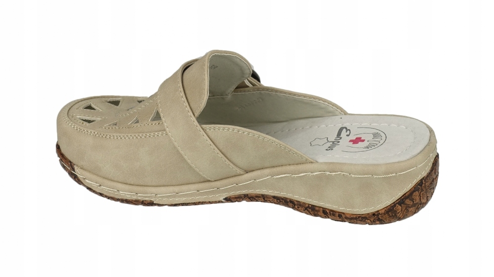 KLAPKI DAMSKIE MEDYCZNE ZDROWOTNE BEŻ 0038-6 *40 Oryginalne opakowanie producenta pudełko