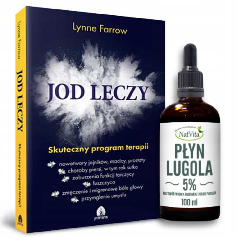 NatVita Płyn Lugola 5% 100ml + Książka Jod leczy