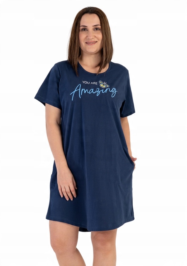 

Koszula Nocna bawełna 3XL +size Vienetta kieszenie