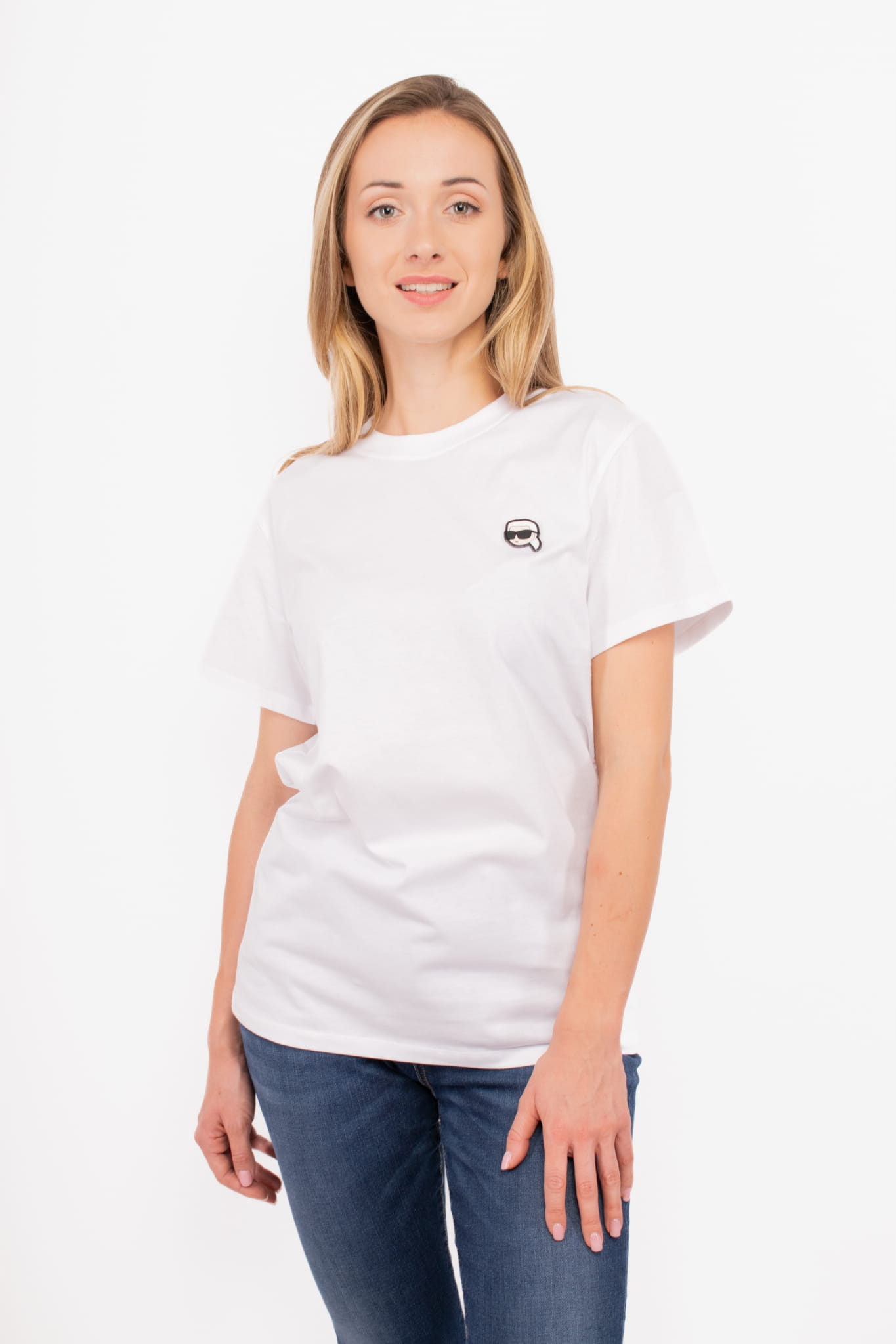 Dámské tričko Karl Lagerfeld 245W1712 bílé XL