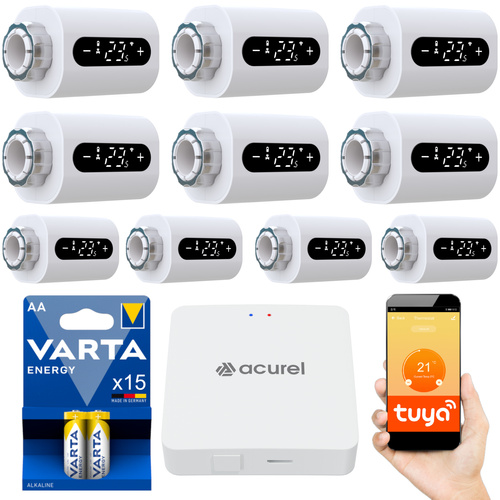 10x Głowica Termostatyczna Termostat Grzejnika Bramka Zigbee 3.0 Tuya