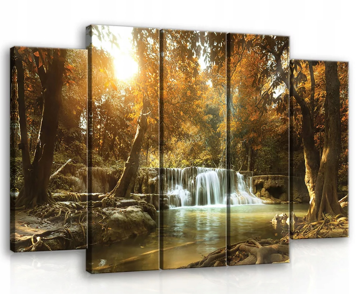 Obraz Na Plátne Canvas 150x100 Les Vodopád Výhľad