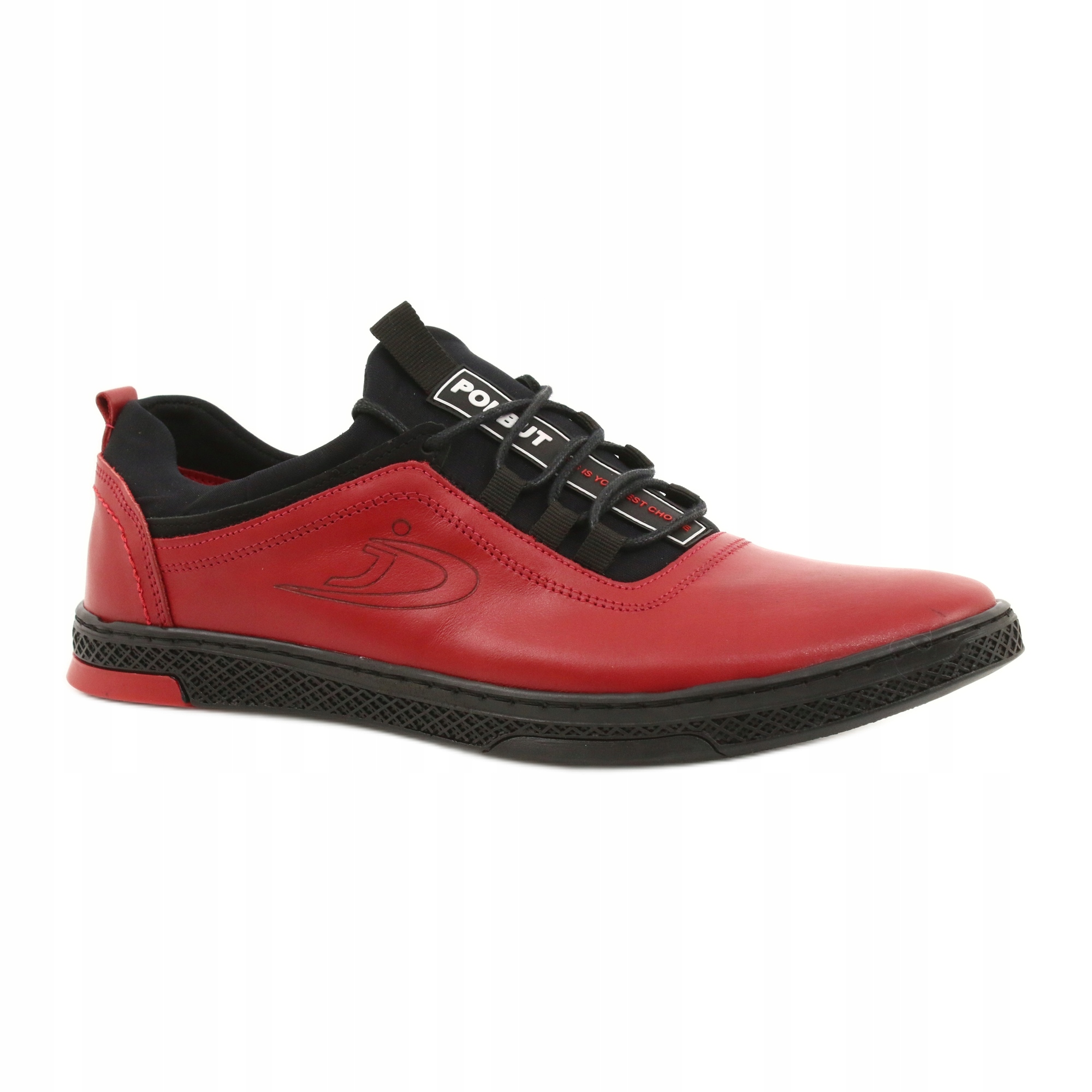

Buty męskie skórzane casual K24 czerwone r.40