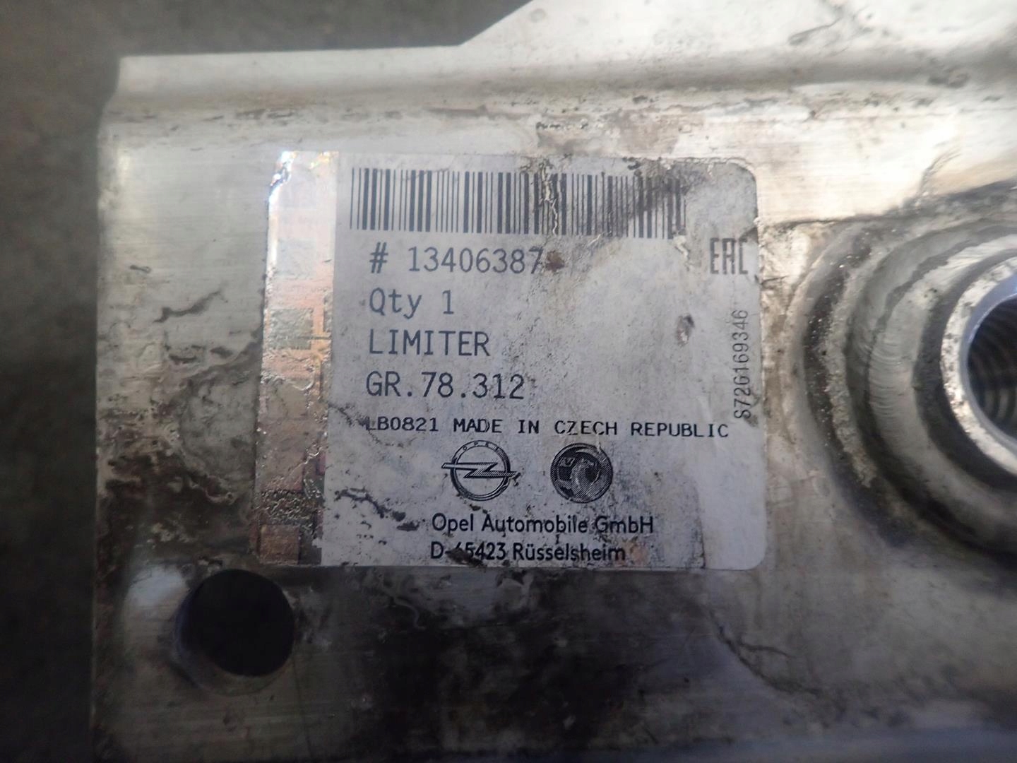 beam tip rear part OPEL ASTRA J IV 2009- 13406387