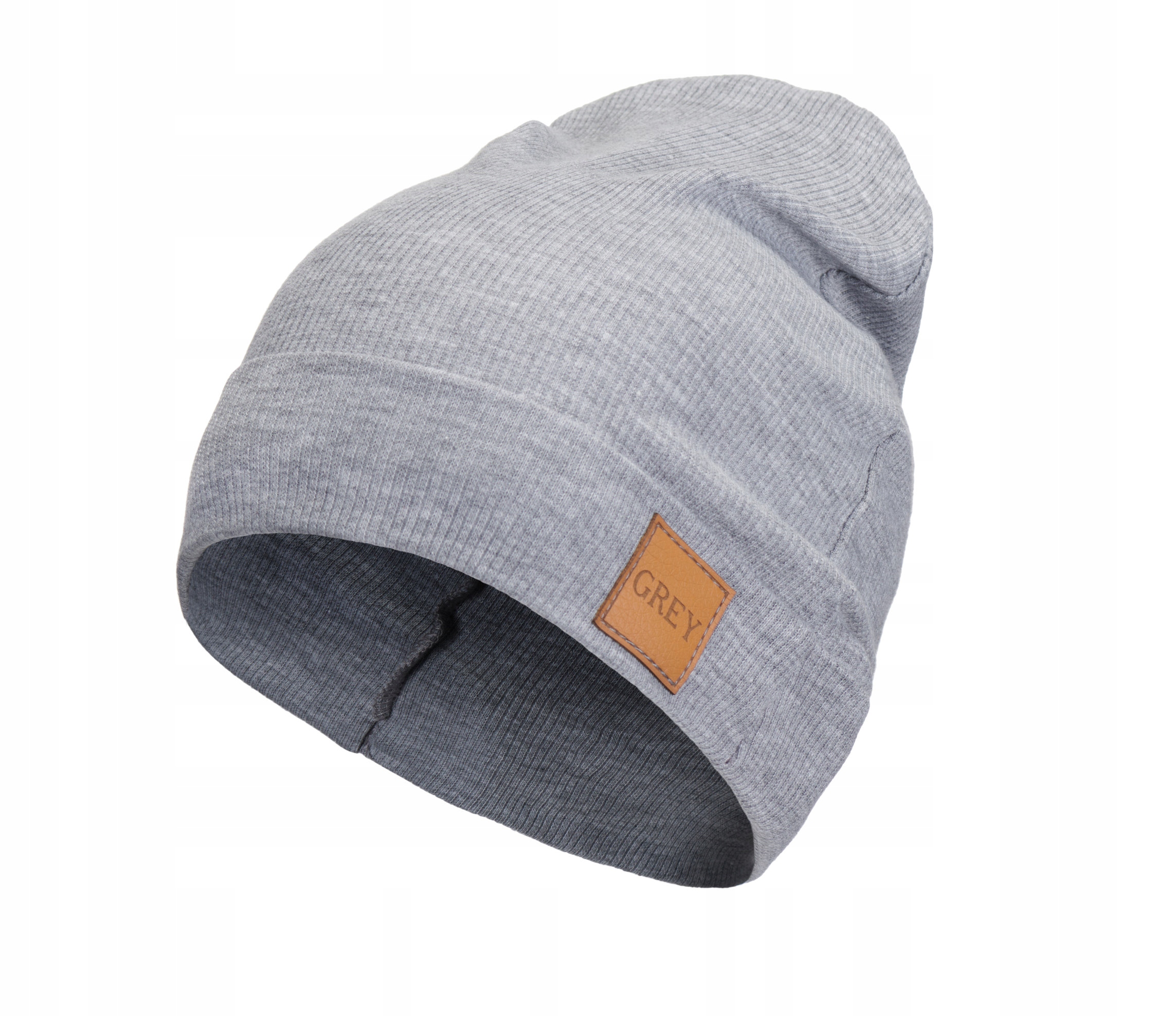 

Czapka wiosenna dla dziecka prążek beanie 54-60 L