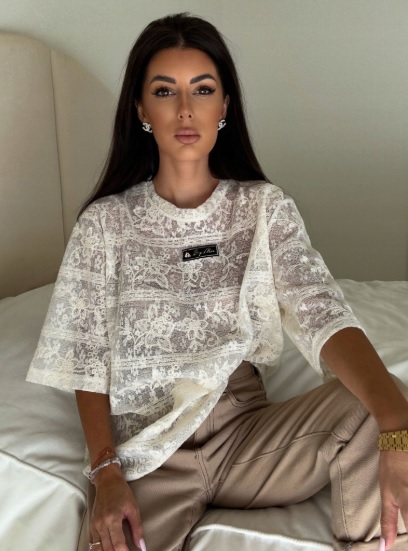Dámská Halenka Perola By Me Ecru, Univerzální