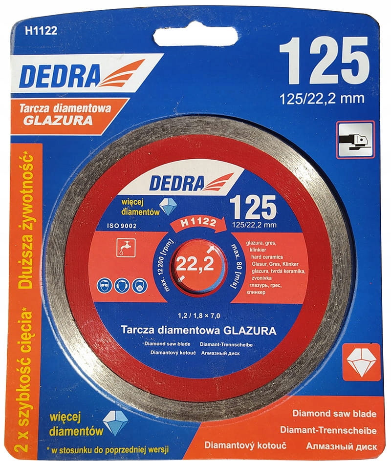 

Tarcza diamentowa 125mm cięcia płytek ceramicznych