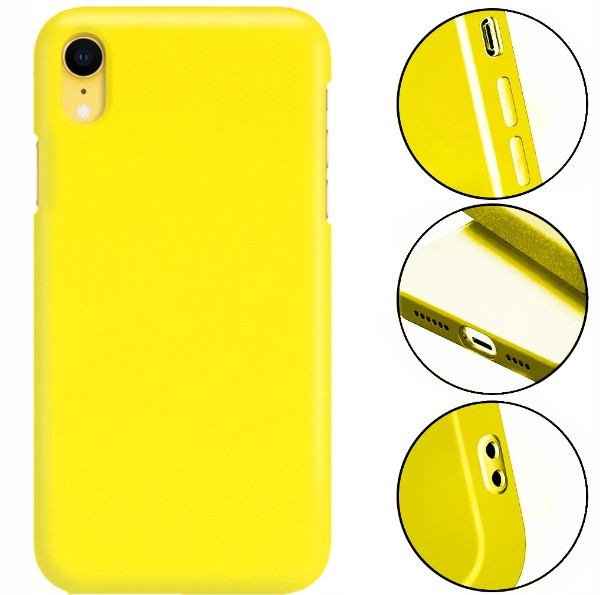 

Etui Matowe Żółty do Iphone Xr Obudowa Guma Smooth