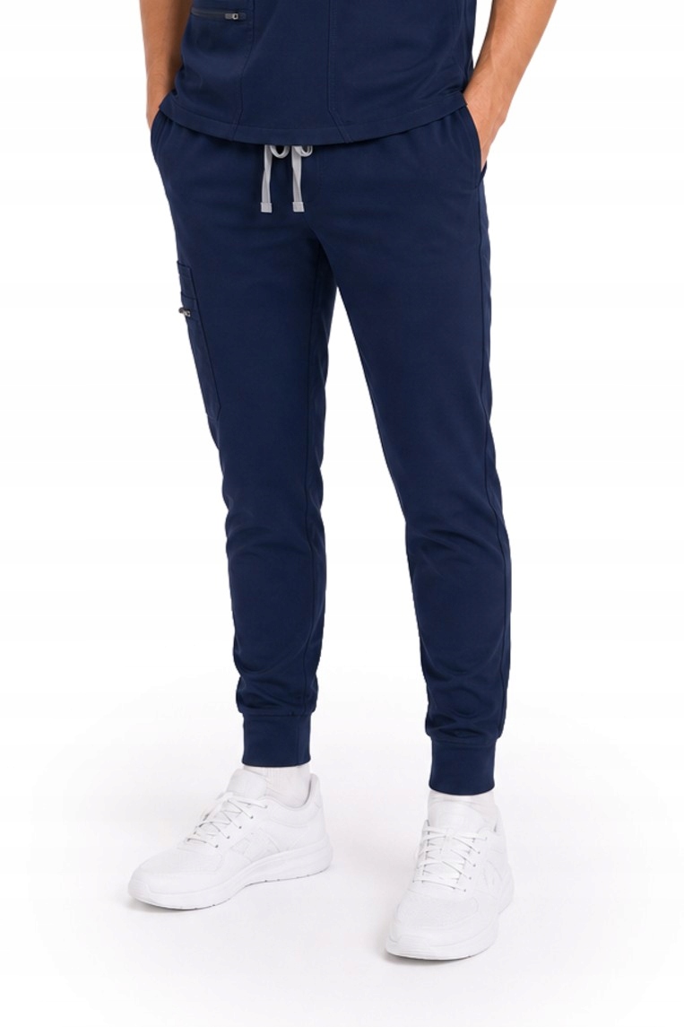 Mynts Męskie Spodnie Medyczne Jogger Siedem Kieszeni Midnight Navy M