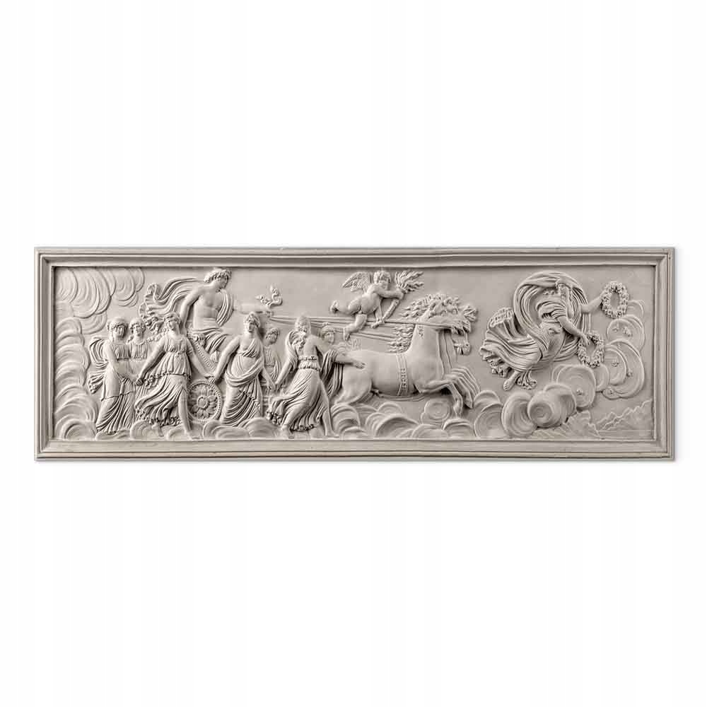 Obraz na plátně canvas Plochá socha Relief: Apollo a Múzy 135x45 cm