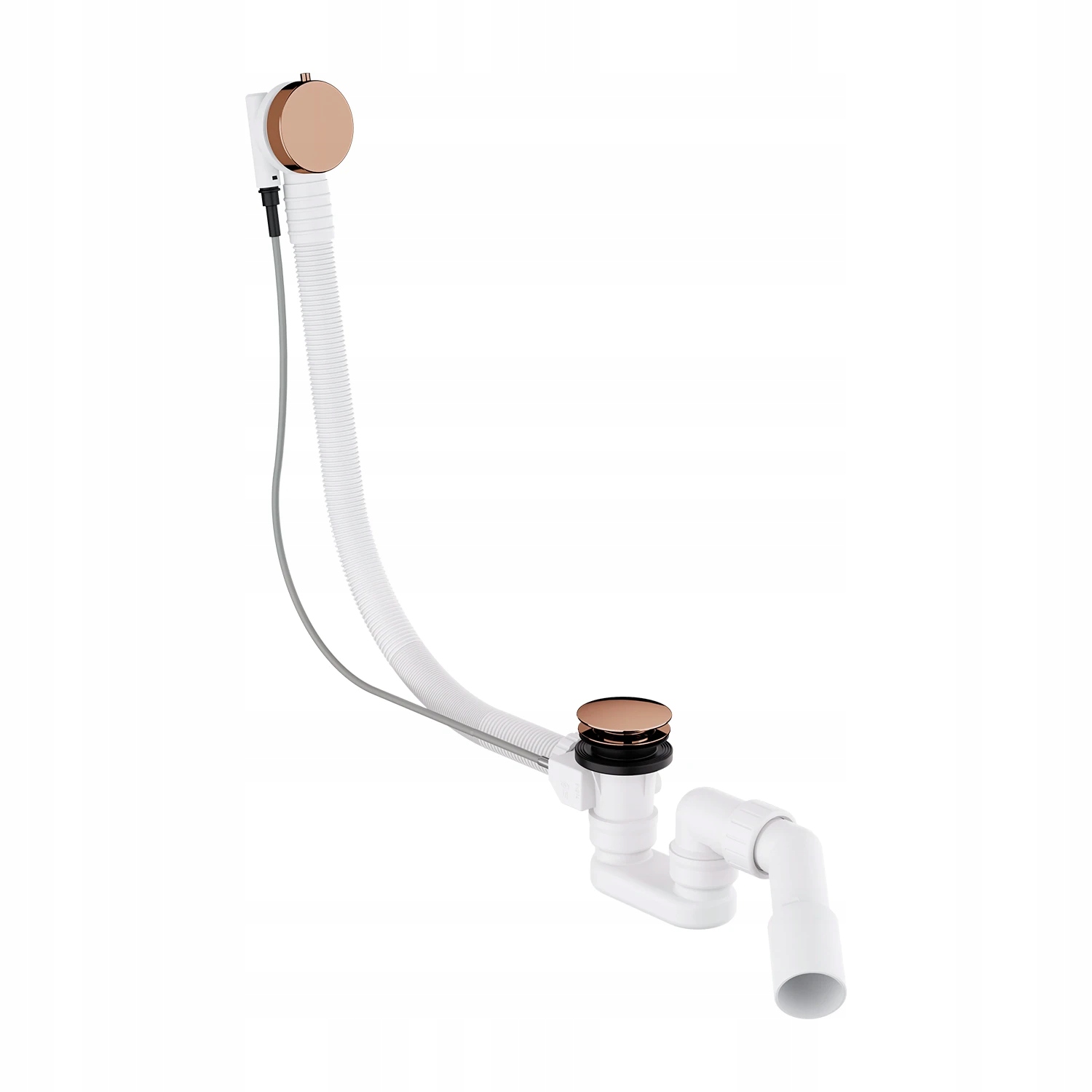 Automatický Vaňový Sifón S Gombíkom Medený Lesk Omnires Komplet