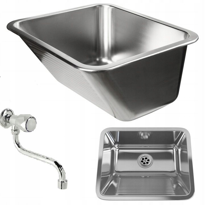 KOMORA GOSPODARCZA 10 LAT GWARANCJI ZLEWOZMYWAK STAL MATOWA 45 + BATERIA