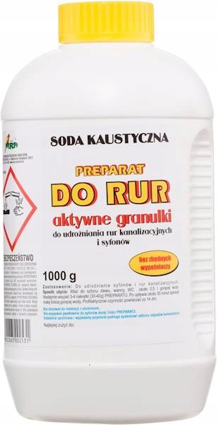 

Preparat do udrażniania rur soda kaustyczna Ara