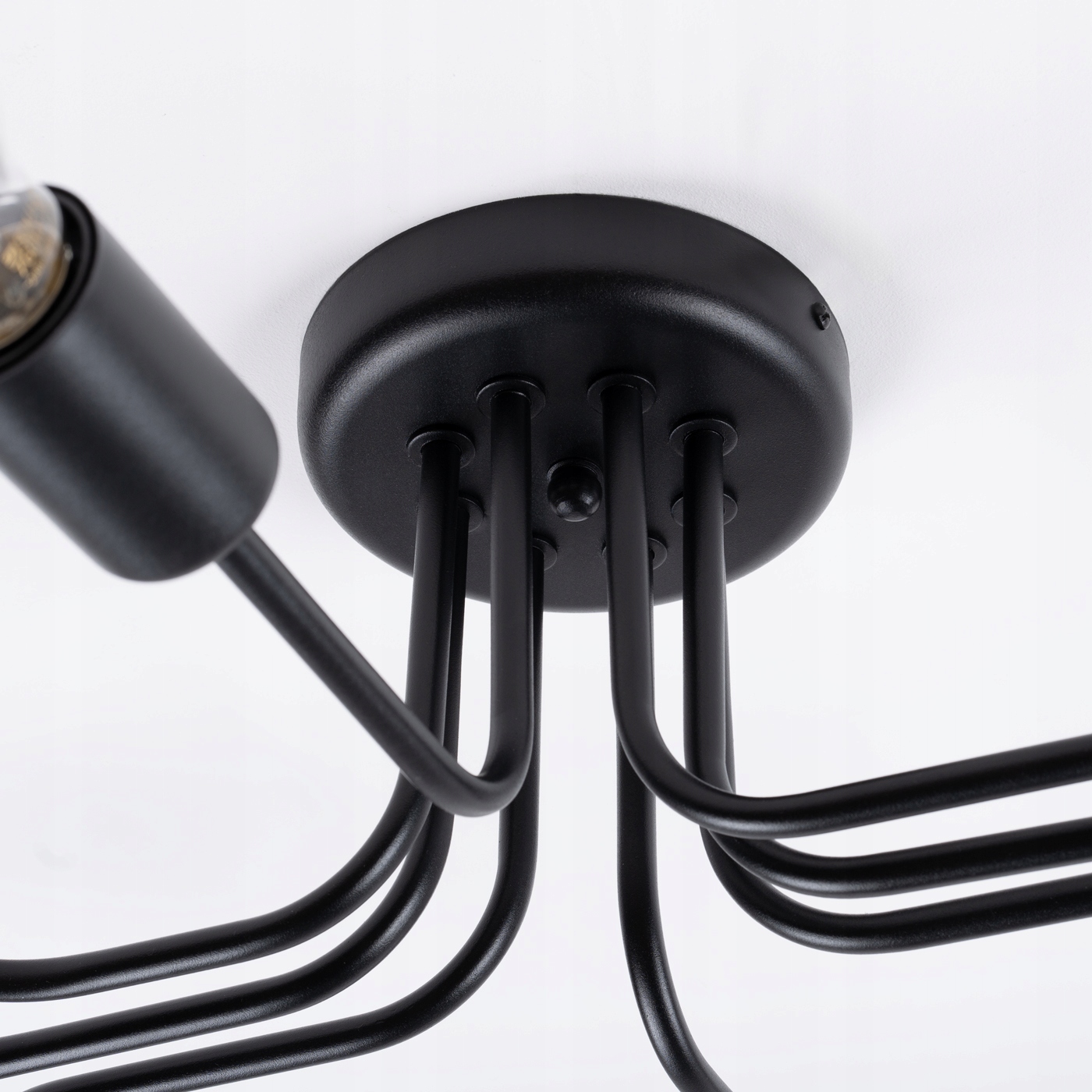 Żyrandol VECTOR 8 Czarny Lampa na Sufit Oprawa LED Długość/wysokość 15.5 cm