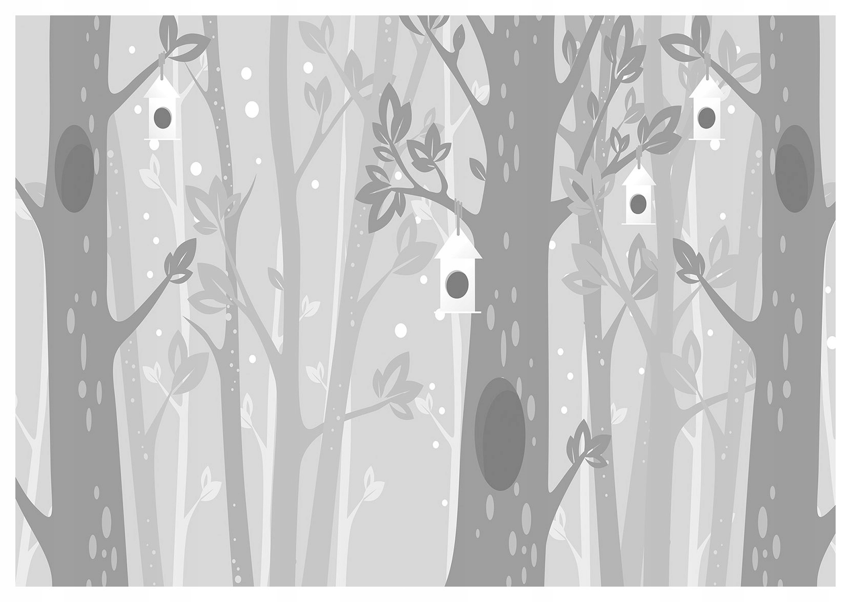 Fototapeta Les s ptáky Pohádkový design do dětského pokoje 416x254 lepidlo