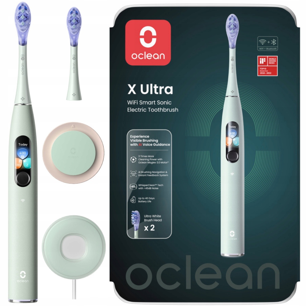 Elektryczna Szczoteczka Soniczna do Zębów Oclean X Ultra Miętowa