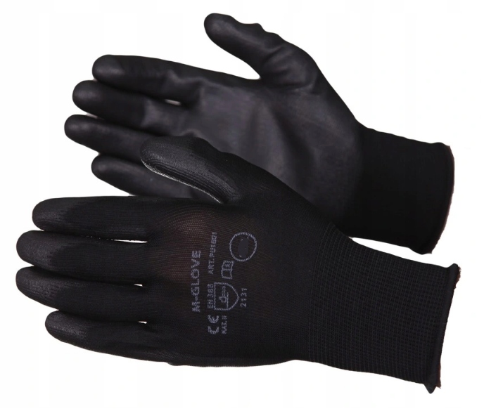 RĘKAWICE X-PUNO ROBOCZE OCHRONNE MOCNE CZARNE 9