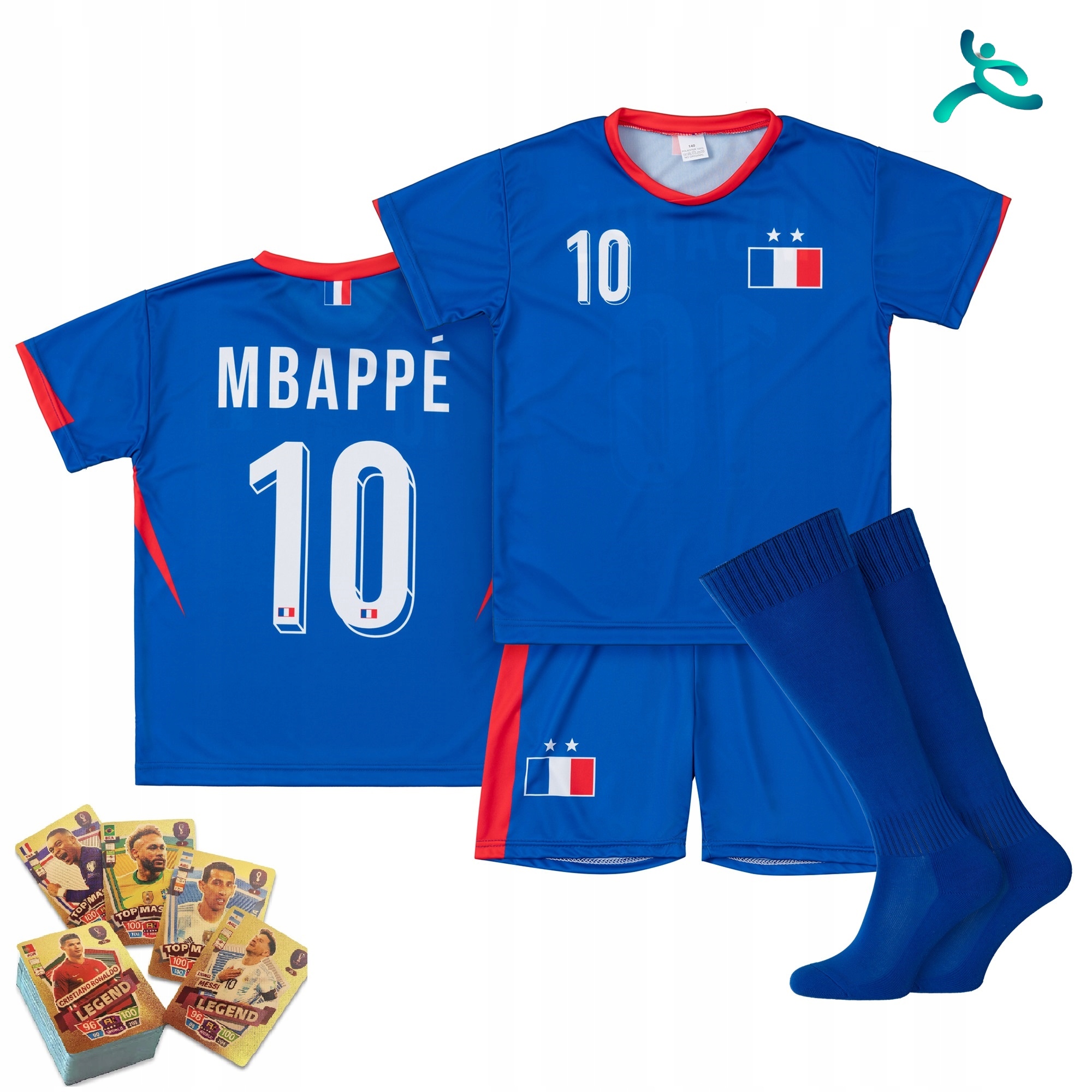 Fotbalové oblečení komplet dárek Mbappe Francie vel 170
