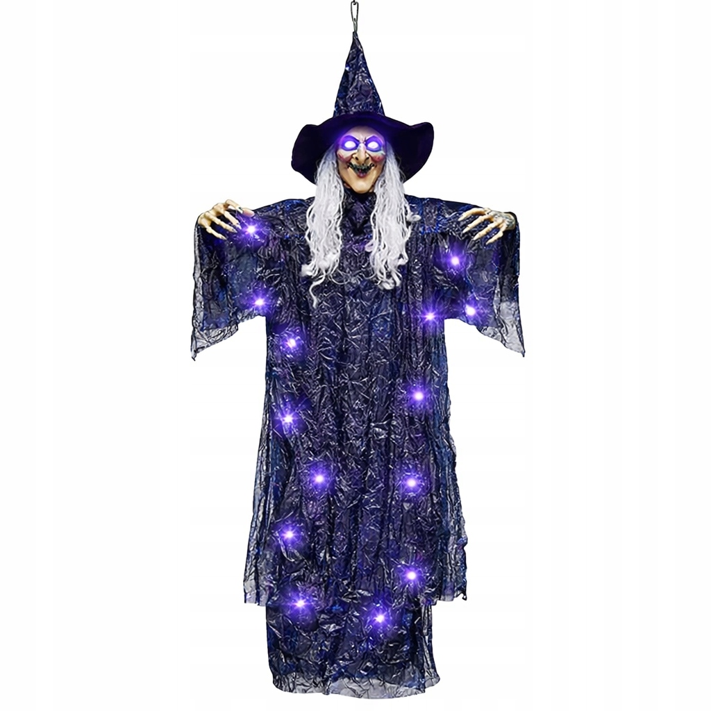 Čarodejnica Halloween 183 cm – Hovoriaca, Svietiaca, pohybujúca sa Led g16,2