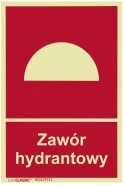 Znak ZAWÓR HYDRANTOWY 150X100