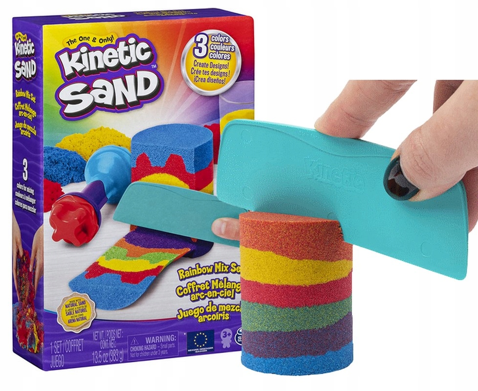 

Kinetic Sand Piasek Kinetyczny Tęczowy narzędzia