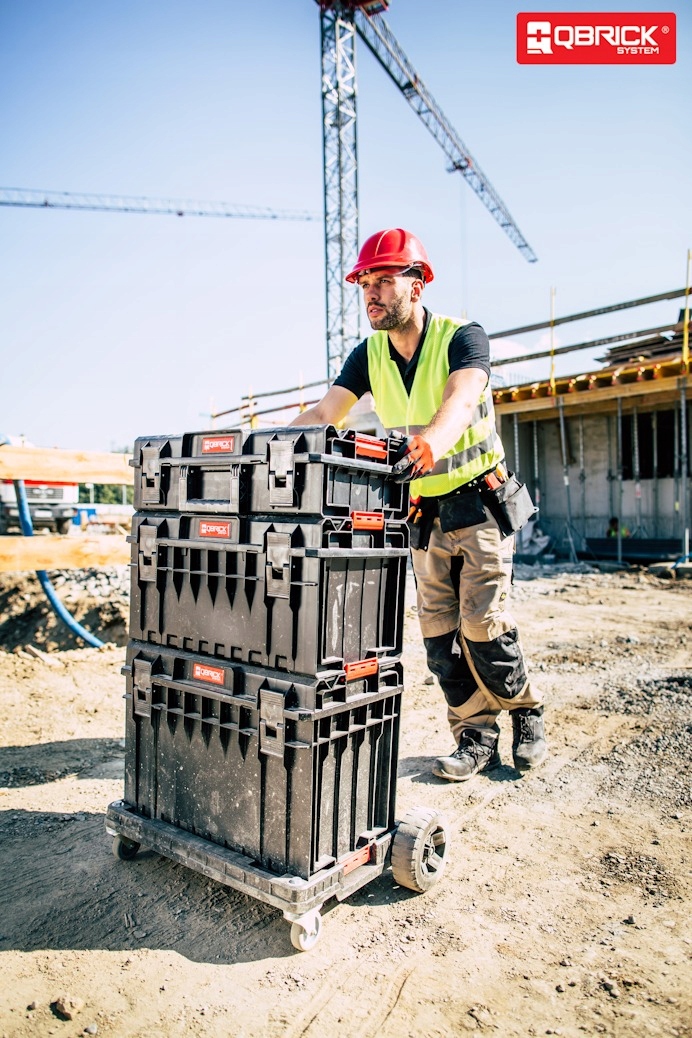 Platforma mobilna Qbrick System ONE Modułowa Transportowa Hamulec Długość 74.5 cm
