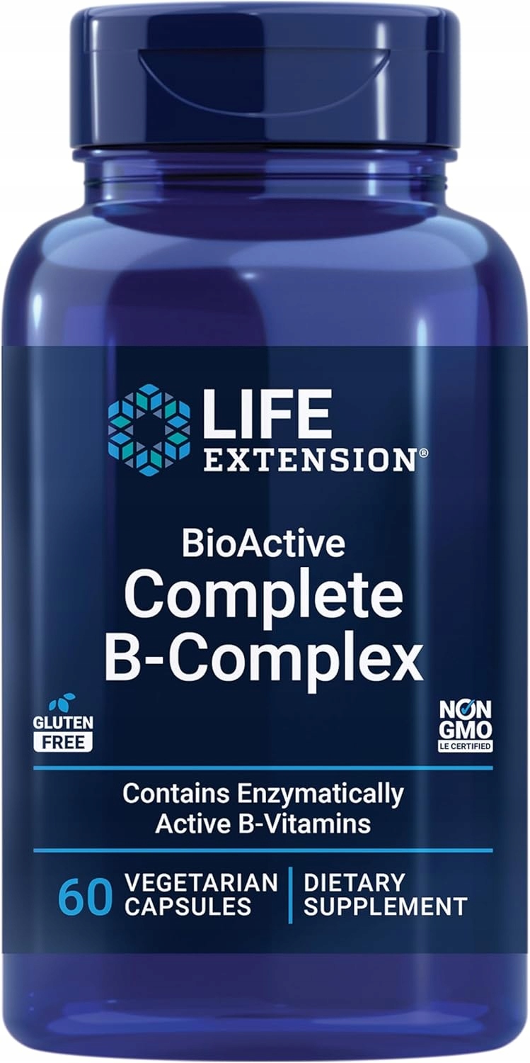 Life Extension BioActive Complete B-Complex, Wsparcie dla Serca, Mózgu i Nerwów