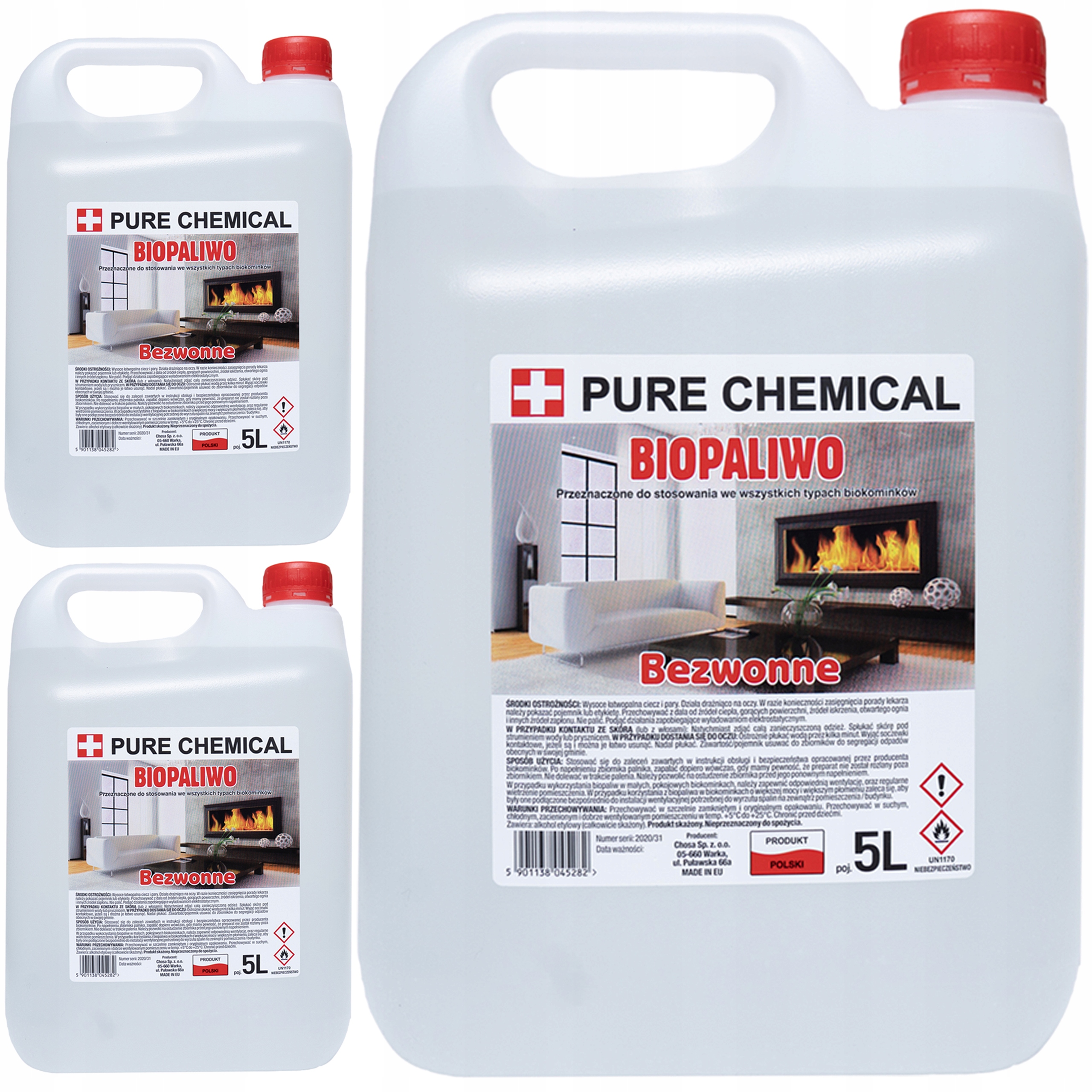 Biopalivo do biokrbu Atest bioethanol 15 l 3x5 l