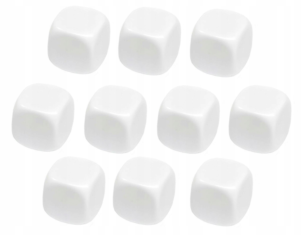 

Kostki do gry Białe blank K6 16mm kości 10 szt.